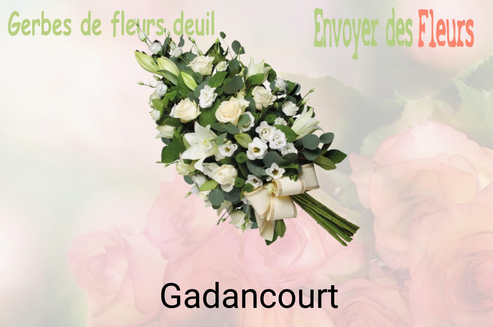 Gerbe de fleurs de deuil livrée à Gadancourt